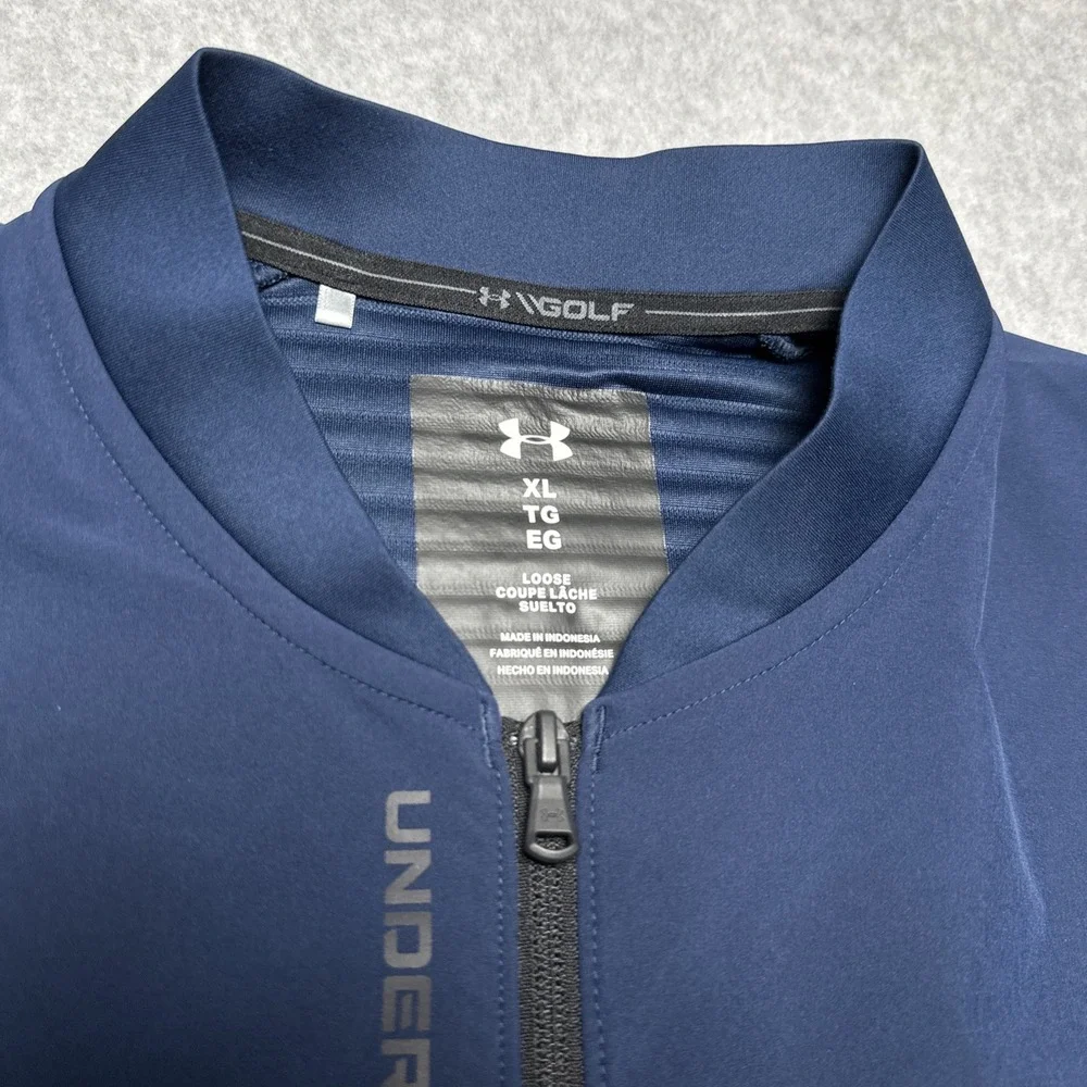 Under Armour Golf Storm Evolution Daytona Jacket Full Zip Mens Size XL Navy Blue